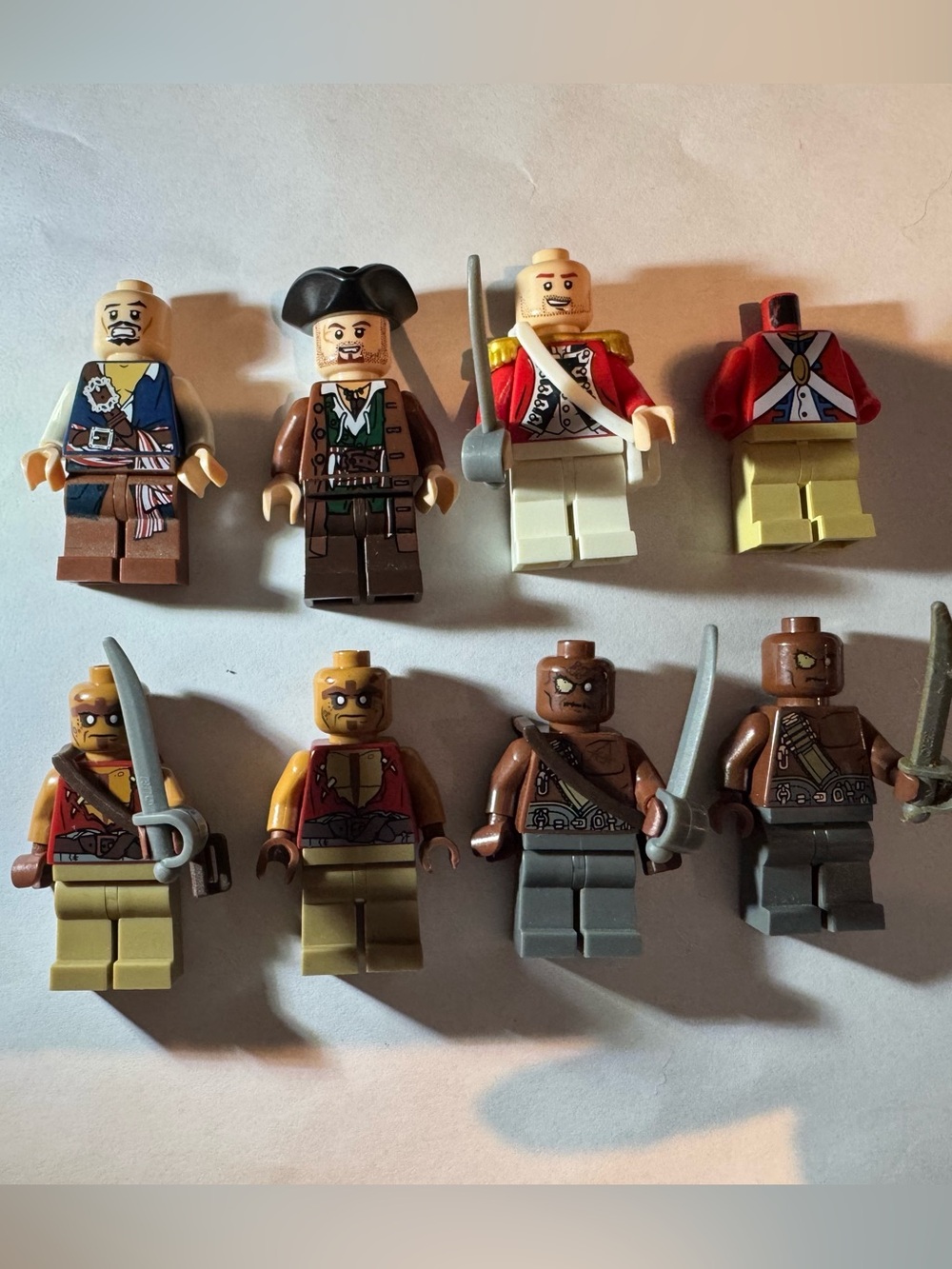 Lego Pirates of the Caribbean Minifig Lot from 2011 Jack Sparrow, Scrum, Zombies